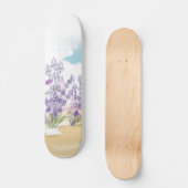 Lavendel-Blume Skateboard (Vorderseite)