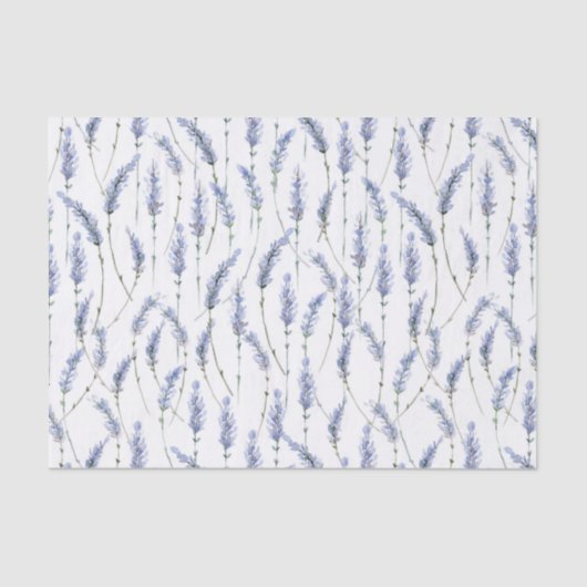 Lavendel Blume Sprigs Rustikale Blüte Seidenpapier (Vorderseite)