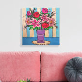 Lavendel-Blume Stretched Canvas Print Leinwanddruck (Insitu (Wohnzimmer))