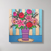 Lavendel-Blume Stretched Canvas Print Leinwanddruck (Vorderseite)