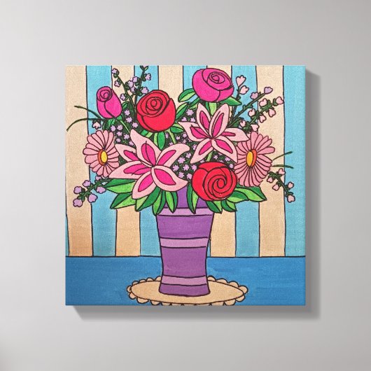 Lavendel-Blume Stretched Canvas Print Leinwanddruck (Vorderseite)