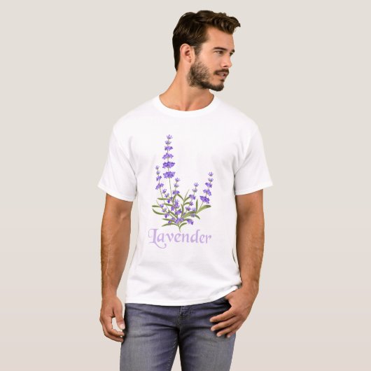 Lavendel-Blume T-Shirt (Vorne ganz)