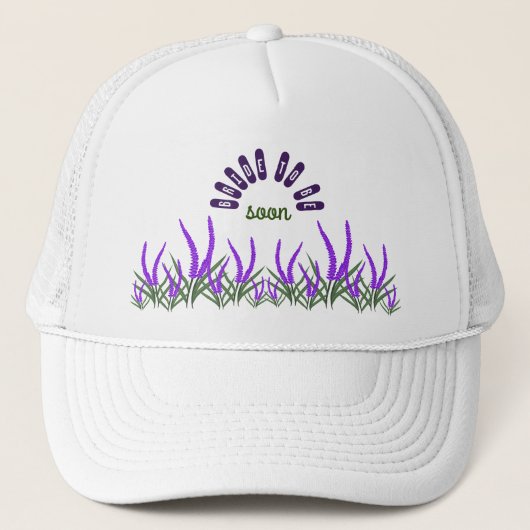 Lavendel-Blume Truckerkappe (Vorderseite)