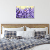 Lavendel-Blume und Bienen Leinwanddruck (Insitu (Schlafzimmer))