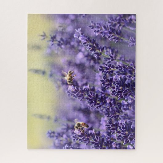 Lavendel-Blume und Bienen Puzzle (Vertikal)