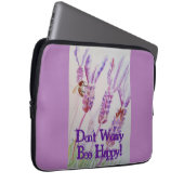 Lavendel Blume und Bienen Wasserfarbe glücklich se Laptopschutzhülle (Vorne Rechts)