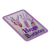 Lavendel Blume und Bienenkarte Geburtstagskarte Magnet (Rechte Seite)