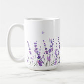 Lavendel Blume und Schmetterlinge Kaffeezubereitun Kaffeetasse (Links)