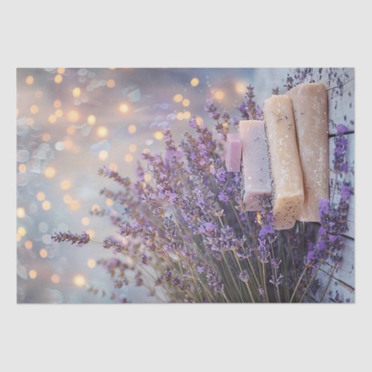 Lavendel Blume und Seife Wellness-Center Entdeckun Seidenpapier (Vorderseite)