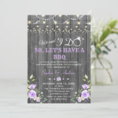 Lavendel-Blume versperren Holz nach der GRILLEN Einladung (Stehend Vorderseite)