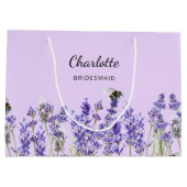 Lavendel Blume violette Brautjungfrau Große Geschenktüte (Rückseite)