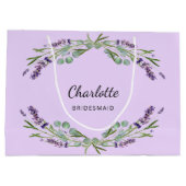 Lavendel Blume violette Brautjungfrau Große Geschenktüte (Rückseite)