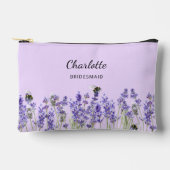 Lavendel Blume violette Brautjungfrau Zubehörtasche (Vorderseite)