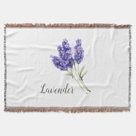 Lavendel-Blume Wasserfarbe Decke (Vorderseite)