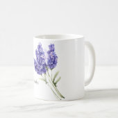 Lavendel-Blume Wasserfarbe Kaffeetasse (VorderseiteRechts)