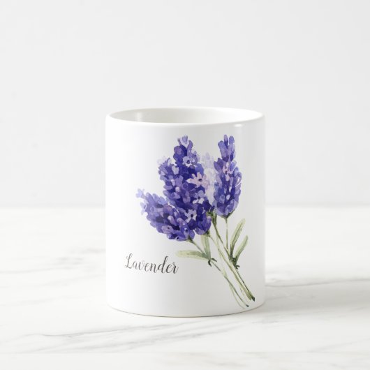 Lavendel-Blume Wasserfarbe Kaffeetasse (Mittel)