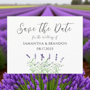 Lavendel Blume Wasserfarbe Lila Blüte Rustikal Postkarte