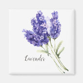 Lavendel-Blume Wasserfarbe Magnet (Vorne)