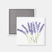 Lavendel-Blume Wasserfarbene, rustikale Kräuter Magnet (Vorderseite/Rückseite)