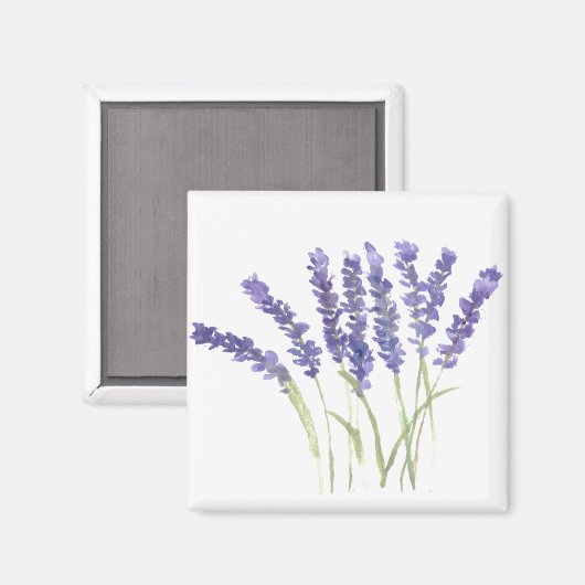 Lavendel-Blume Wasserfarbene, rustikale Kräuter Magnet (Vorderseite/Rückseite)