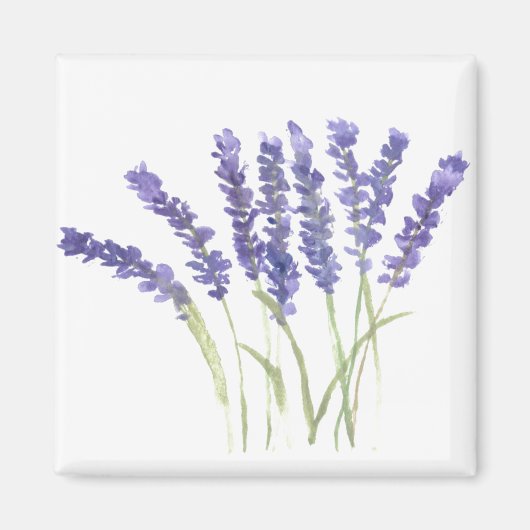 Lavendel-Blume Wasserfarbene, rustikale Kräuter Magnet (Vorne)