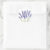 Lavendel-Blume Wasserfarbene, rustikale Kräuter Quadratischer Aufkleber (Tasche)