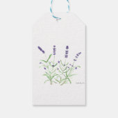 Lavendel Blume Wasserfarbenfrohe Violettverheiratu Geschenkanhänger (Rückseite)