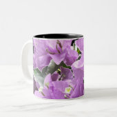 Lavendel-Blume Zweifarbige Tasse (Vorderseite Links)