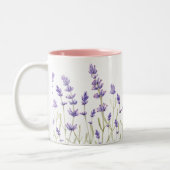 Lavendel-Blume Zweifarbige Tasse (Links)