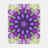 Lavendel-Blumemandala-Fleece-Decke Fleecedecke (Vorderseite)
