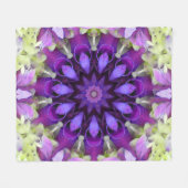 Lavendel-Blumemandala-Fleece-Decke Fleecedecke (Vorderseite (Horizontal))