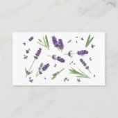 Lavendel-Blumen abgeschieden auf weißem Visitenkarte (Rückseite)