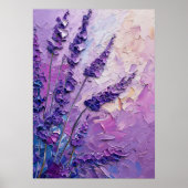 Lavendel Blumen Abstraktes Ölmalerei-Wandkunst Poster (Vorne)