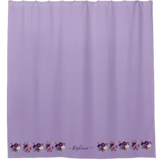 Lavendel Blumen auf dem unteren Duschvorhang (Vorderseite)