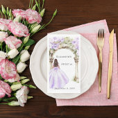 Lavendel Blumen Bogen Kleid Sweet 16 Serviette