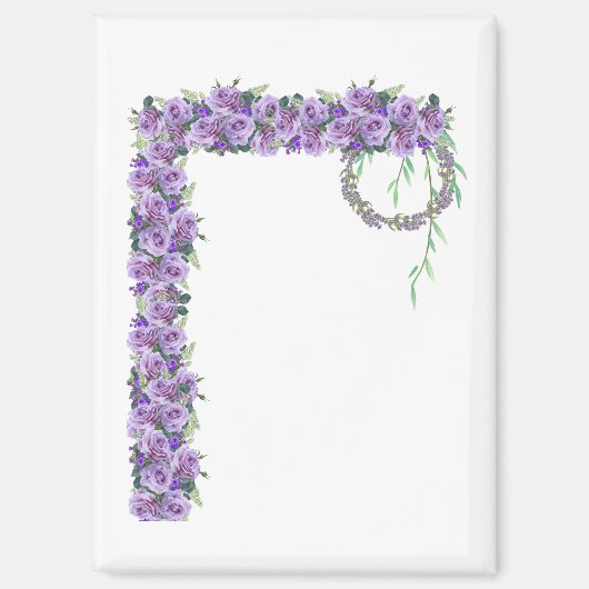 Lavendel Blumen Botanische Postkarte Magnet (Vorderseite)