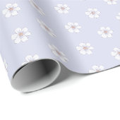 Lavendel-Blumen-Brautjungfernparty Geschenkpapier (Rolleneckpunkt)