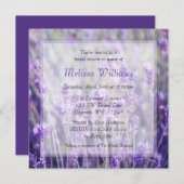 Lavendel-Blumen-Brautparty Einladung (Vorne/Hinten)