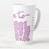 Lavendel Blumen Chunky Text Slogan mit Namen Milchtasse (Rechte Ecke)