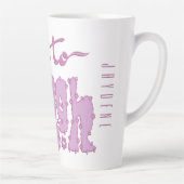 Lavendel Blumen Chunky Text Slogan mit Namen Milchtasse (Rechts)