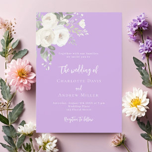Lavendel Blumen Einladung zur Hochzeit