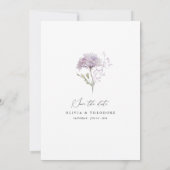 Lavendel Blumen Elegante Hochzeit Termin merken Da Save The Date (Rückseite)