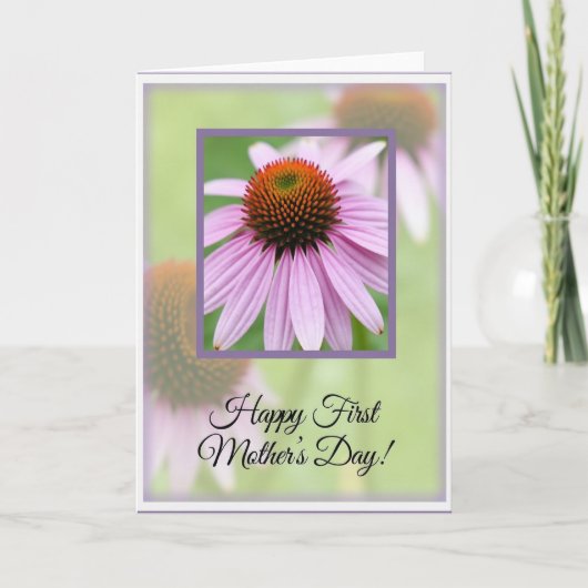Lavendel Blumen Erste Mutter Karte (Vorderseite)