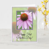 Lavendel Blumen Erste Mutter Karte (Gelbe Blume)