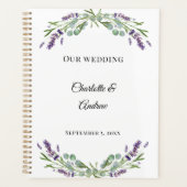 Lavendel Blumen Eukalyptus Hochzeit Planer (Vorderseite)