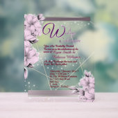 Lavendel-Blumen-Flachkarte Acrylschild (Neutral)