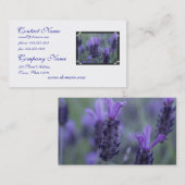 Lavendel-Blumen-Foto-Geschäfts-Karte Visitenkarte (Vorne/Hinten)