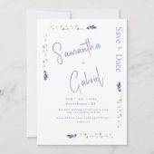 Lavendel-Blumen-Foto-Speichern Sie das Datum Save The Date (Vorderseite)