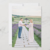 Lavendel-Blumen-Foto-Speichern Sie das Datum Save The Date (Rückseite)