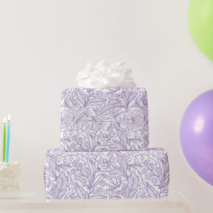 Lavendel-Blumen-Geschenkpapier Geschenkpapier